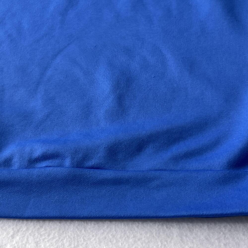 Adidas Golf Sweatshirt Mens Medium Blue Climalite 1/4 Zip Knit Fleece ANGC 1987 - Picture 10 of 12